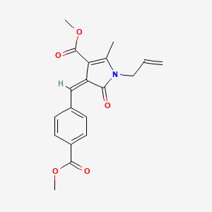 METHYL (4Z)-4-{[4-(METHOXYCARBONYL)PHENYL]METHYLIDENE}-2-METHYL-5-OXO-1-(PROP-2-EN-1-YL)-4,5-DIHYDRO-1H-PYRROLE-3-CARBOXYLATE