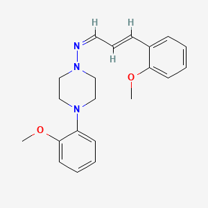 molecular formula C21H25N3O2 B3897353 4-(2-methoxyphenyl)-N-[3-(2-methoxyphenyl)-2-propen-1-ylidene]-1-piperazinamine 