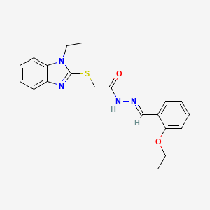 2-(1-ET-1H-BENZOIMIDAZOL-2-YLSULFANYL)-ACETIC ACID (2-ETO-BENZYLIDENE)-HYDRAZIDE