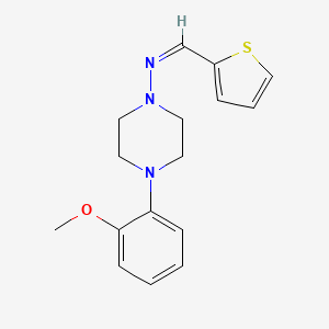 4-(2-methoxyphenyl)-N-(2-thienylmethylene)-1-piperazinamine