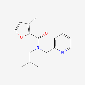 molecular formula C16H20N2O2 B3897408 N-isobutyl-3-methyl-N-(pyridin-2-ylmethyl)-2-furamide 