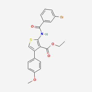 molecular formula C21H18BrNO4S B3897413 ethyl 2-[(3-bromobenzoyl)amino]-4-(4-methoxyphenyl)-3-thiophenecarboxylate 