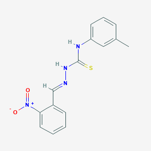 molecular formula C15H14N4O2S B389742 2-nitrobenzaldehyde N-(3-methylphenyl)thiosemicarbazone CAS No. 303771-05-3