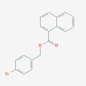 molecular formula C18H13BrO2 B389743 4-Bromobenzyl 1-naphthoate 