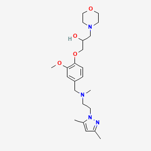 1-(4-{[[2-(3,5-dimethyl-1H-pyrazol-1-yl)ethyl](methyl)amino]methyl}-2-methoxyphenoxy)-3-(4-morpholinyl)-2-propanol