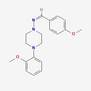 (Z)-1-(4-METHOXYPHENYL)-N-[4-(2-METHOXYPHENYL)PIPERAZIN-1-YL]METHANIMINE