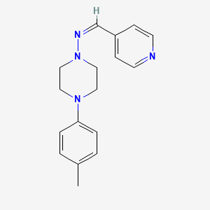 4-(4-methylphenyl)-N-(4-pyridinylmethylene)-1-piperazinamine