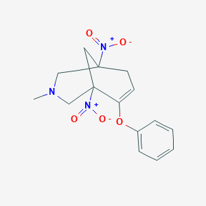 molecular formula C15H17N3O5 B389747 3-Methyl-1,5-dinitro-6-phenoxy-3-azabicyclo[3.3.1]non-6-ene 