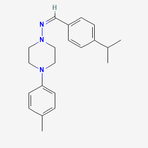 molecular formula C21H27N3 B3897501 (Z)-N-[4-(4-METHYLPHENYL)PIPERAZIN-1-YL]-1-[4-(PROPAN-2-YL)PHENYL]METHANIMINE 