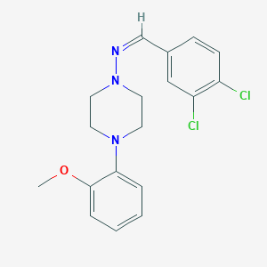 N-(3,4-dichlorobenzylidene)-4-(2-methoxyphenyl)-1-piperazinamine