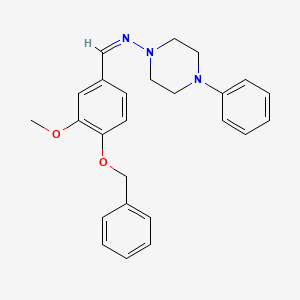 N-[4-(benzyloxy)-3-methoxybenzylidene]-4-phenyl-1-piperazinamine