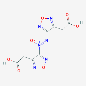 molecular formula C8H6N6O7 B389754 (4-([4-(Carboxymethyl)-1,2,5-oxadiazol-3-yl]-non-azoxy)-1,2,5-oxadiazol-3-yl)acetic acid 