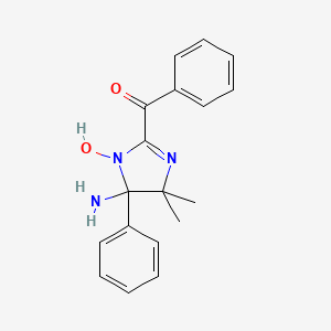 molecular formula C18H19N3O2 B3897540 (4-amino-5,5-dimethyl-3-oxido-4-phenyl-4,5-dihydro-1H-imidazol-2-yl)(phenyl)methanone 