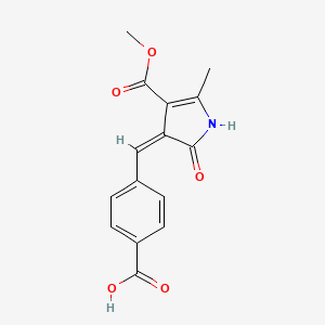 molecular formula C15H13NO5 B3897550 4-{[4-(methoxycarbonyl)-5-methyl-2-oxo-1,2-dihydro-3H-pyrrol-3-ylidene]methyl}benzoic acid 