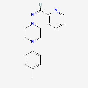 molecular formula C17H20N4 B3897561 (Z)-N-[4-(4-METHYLPHENYL)PIPERAZIN-1-YL]-1-(PYRIDIN-2-YL)METHANIMINE 