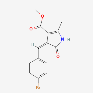 molecular formula C14H12BrNO3 B3897568 methyl (4Z)-4-(4-bromobenzylidene)-2-methyl-5-oxo-4,5-dihydro-1H-pyrrole-3-carboxylate 