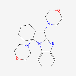 molecular formula C22H30N4O2 B3897584 6,10a-di-4-morpholinyl-6a,7,8,9,10,10a-hexahydro-6H-indolo[1,2-a]benzimidazole 