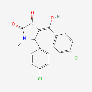 4-(4-CHLOROBENZOYL)-5-(4-CHLOROPHENYL)-3-HYDROXY-1-METHYL-2,5-DIHYDRO-1H-PYRROL-2-ONE