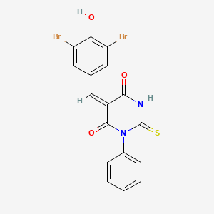 5-(3,5-dibromo-4-hydroxybenzylidene)-1-phenyl-2-thioxodihydro-4,6(1H,5H)-pyrimidinedione