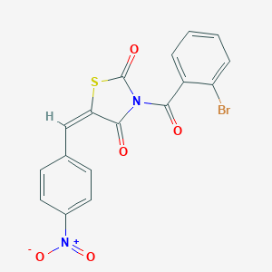 molecular formula C17H9BrN2O5S B389761 3-(2-Bromobenzoyl)-5-{4-nitrobenzylidene}-1,3-thiazolidine-2,4-dione 