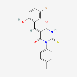 5-(5-bromo-2-hydroxybenzylidene)-1-(4-methylphenyl)-2-thioxodihydro-4,6(1H,5H)-pyrimidinedione