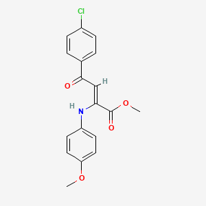 molecular formula C18H16ClNO4 B3897625 methyl 4-(4-chlorophenyl)-2-[(4-methoxyphenyl)amino]-4-oxo-2-butenoate 