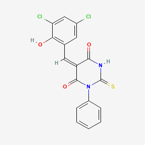 5-(3,5-dichloro-2-hydroxybenzylidene)-1-phenyl-2-thioxodihydro-4,6(1H,5H)-pyrimidinedione