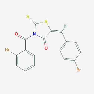 molecular formula C17H9Br2NO2S2 B389763 3-(2-Bromobenzoyl)-5-(4-bromobenzylidene)-2-thioxo-1,3-thiazolidin-4-one 