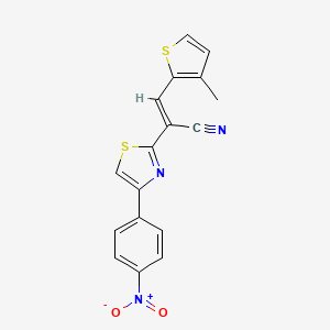 3-(3-methyl-2-thienyl)-2-[4-(4-nitrophenyl)-1,3-thiazol-2-yl]acrylonitrile