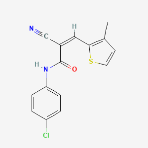 (Z)-N-(4-chlorophenyl)-2-cyano-3-(3-methylthiophen-2-yl)prop-2-enamide