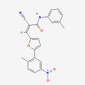 (2Z)-2-cyano-3-[5-(2-methyl-5-nitrophenyl)furan-2-yl]-N-(3-methylphenyl)prop-2-enamide