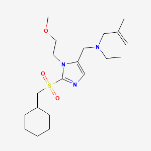 N-{[2-[(cyclohexylmethyl)sulfonyl]-1-(2-methoxyethyl)-1H-imidazol-5-yl]methyl}-N-ethyl-2-methyl-2-propen-1-amine