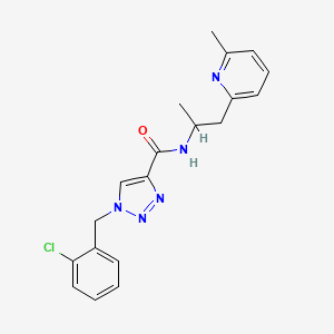 1-(2-chlorobenzyl)-N-[1-methyl-2-(6-methyl-2-pyridinyl)ethyl]-1H-1,2,3-triazole-4-carboxamide