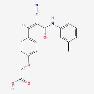 molecular formula C19H16N2O4 B3897679 2-{4-[(Z)-2-CYANO-3-OXO-3-(3-TOLUIDINO)-1-PROPENYL]PHENOXY}ACETIC ACID 