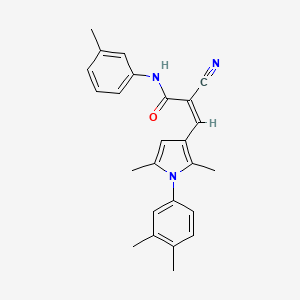 molecular formula C25H25N3O B3897693 2-cyano-3-[1-(3,4-dimethylphenyl)-2,5-dimethyl-1H-pyrrol-3-yl]-N-(3-methylphenyl)acrylamide 