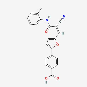 4-(5-{2-cyano-3-[(2-methylphenyl)amino]-3-oxo-1-propen-1-yl}-2-furyl)benzoic acid