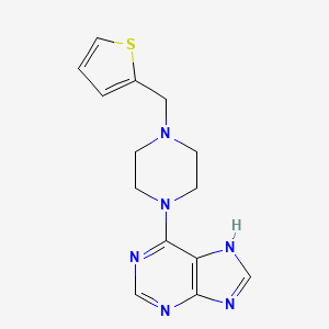 6-[4-(2-thienylmethyl)-1-piperazinyl]-9H-purine