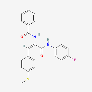 N-{1-{[(4-fluorophenyl)amino]carbonyl}-2-[4-(methylthio)phenyl]vinyl}benzamide