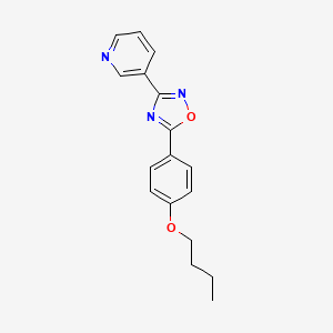 molecular formula C17H17N3O2 B3897786 3-[5-(4-butoxyphenyl)-1,2,4-oxadiazol-3-yl]pyridine 