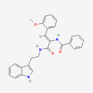 N-[(Z)-3-[2-(1H-indol-3-yl)ethylamino]-1-(2-methoxyphenyl)-3-oxoprop-1-en-2-yl]benzamide