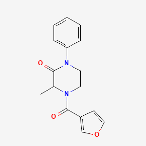 4-(3-furoyl)-3-methyl-1-phenyl-2-piperazinone