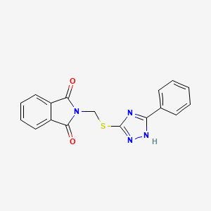 2-{[(3-phenyl-1H-1,2,4-triazol-5-yl)thio]methyl}-1H-isoindole-1,3(2H)-dione