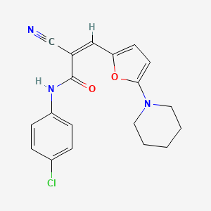 (2Z)-N-(4-chlorophenyl)-2-cyano-3-[5-(piperidin-1-yl)furan-2-yl]prop-2-enamide