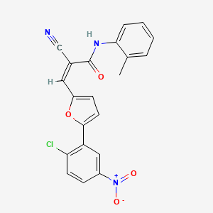 (2Z)-3-[5-(2-chloro-5-nitrophenyl)furan-2-yl]-2-cyano-N-(2-methylphenyl)prop-2-enamide