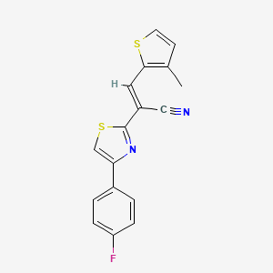 2-[4-(4-fluorophenyl)-1,3-thiazol-2-yl]-3-(3-methyl-2-thienyl)acrylonitrile