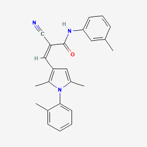 (Z)-2-cyano-3-[2,5-dimethyl-1-(2-methylphenyl)pyrrol-3-yl]-N-(3-methylphenyl)prop-2-enamide