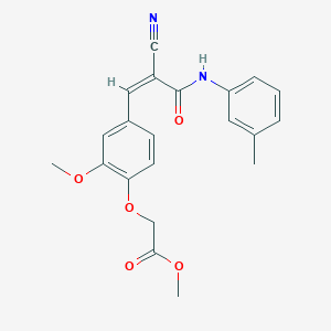 methyl (4-{2-cyano-3-[(3-methylphenyl)amino]-3-oxo-1-propen-1-yl}-2-methoxyphenoxy)acetate