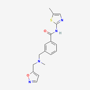 molecular formula C17H18N4O2S B3897910 3-{[(isoxazol-5-ylmethyl)(methyl)amino]methyl}-N-(5-methyl-1,3-thiazol-2-yl)benzamide 