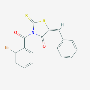molecular formula C17H10BrNO2S2 B389793 5-Benzylidene-3-(2-bromobenzoyl)-2-thioxo-1,3-thiazolidin-4-one CAS No. 507463-67-4