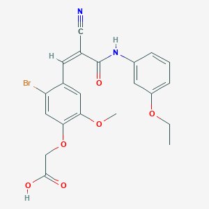 (5-bromo-4-{2-cyano-3-[(3-ethoxyphenyl)amino]-3-oxo-1-propen-1-yl}-2-methoxyphenoxy)acetic acid